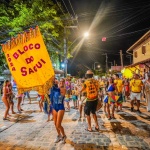 bloco de rua em Pipa