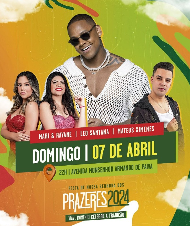 Programação Festa dos Prazeres Goianinha 