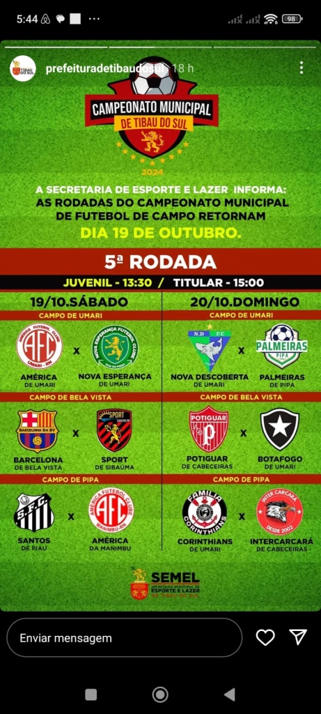 rodada futebol em Tibau do Sul