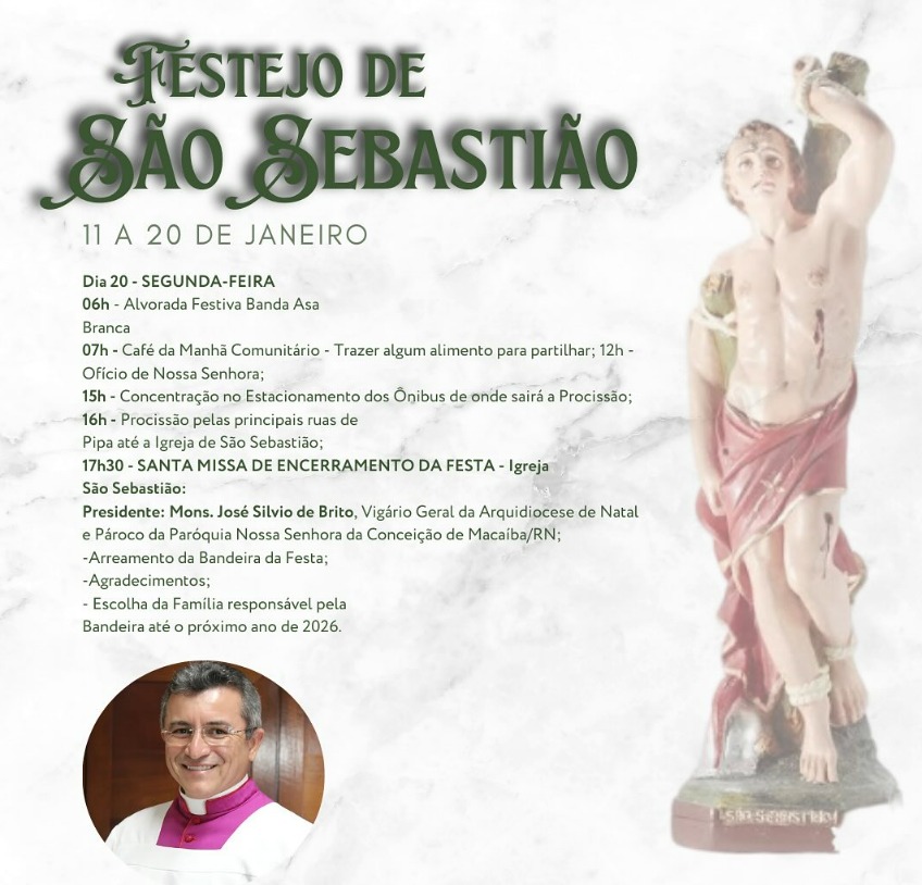 programação do Festejo de São Sebastião