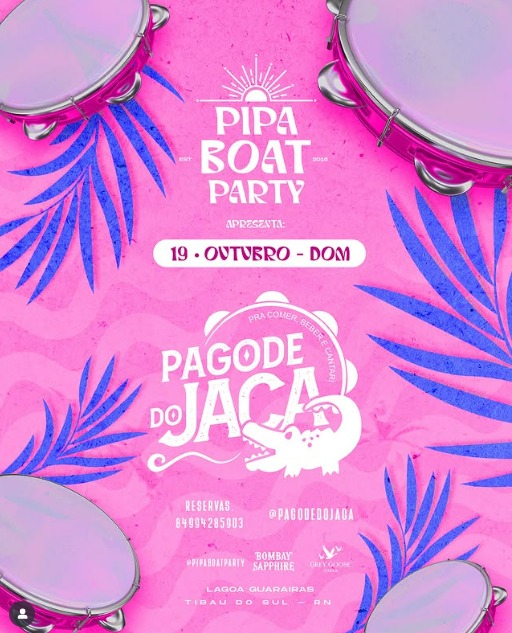 programaçao Pipa Boat Aprty Pagode do Jaca