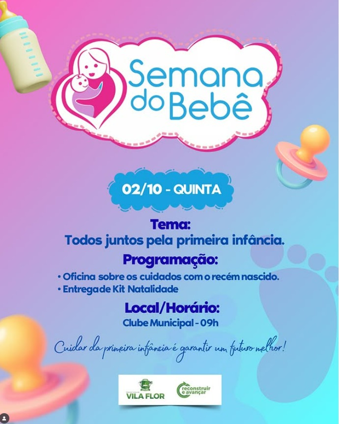 semana do bebe em Vila Flor RN