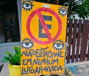 Obra de Rafa Santos na Praia da Pipa foto reprodução