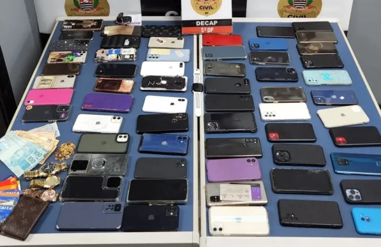 Celulares furtados em São Paulo Foto Polícia Civil Divulgação