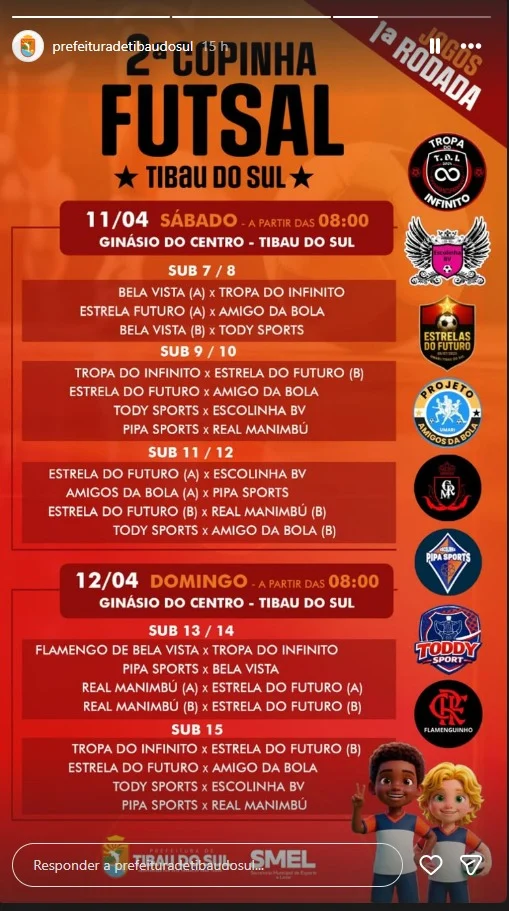 Primeria rodada da copinha de FutSal de Tibau do Sul