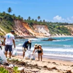limpeza das praias em Pipa foto IA Pipanotícias