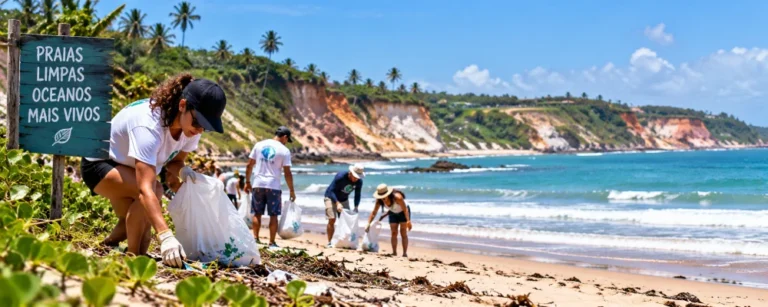 limpeza das praias em Pipa foto IA Pipanotícias