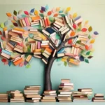 Professora desenvolve atividade de leitura e alfabetização em sala de aula.